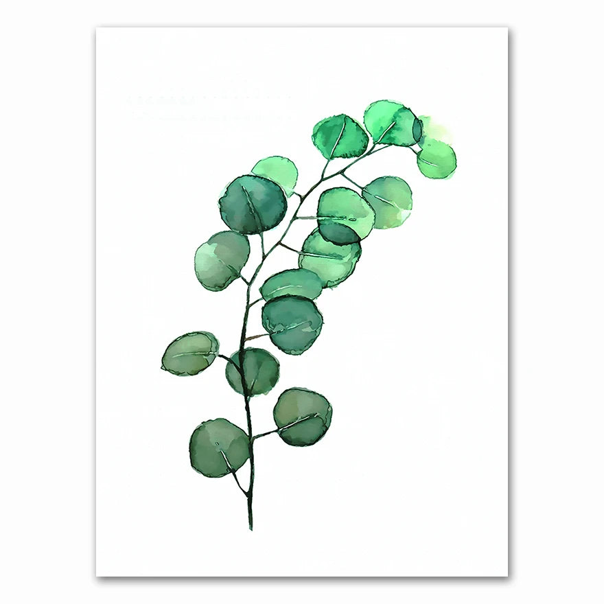 Tropical Leaves Scandinavian Canvas