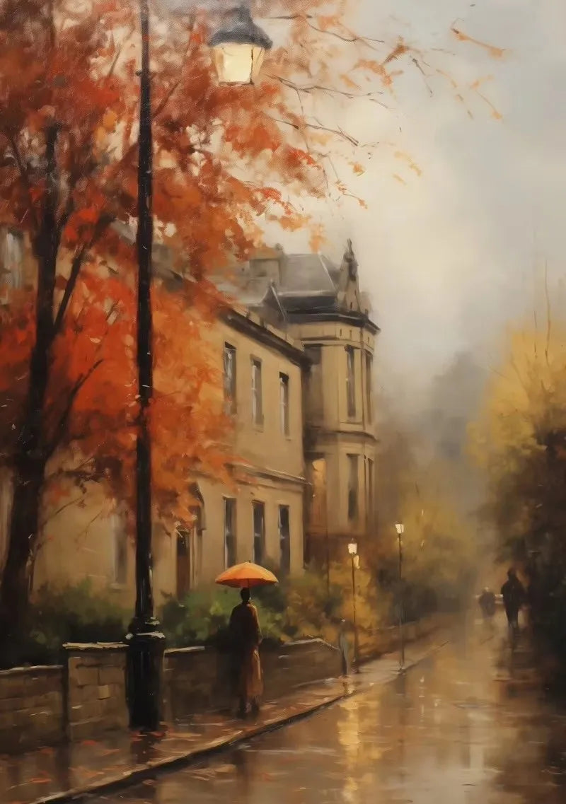 Autumn Countryside Deer Canvas