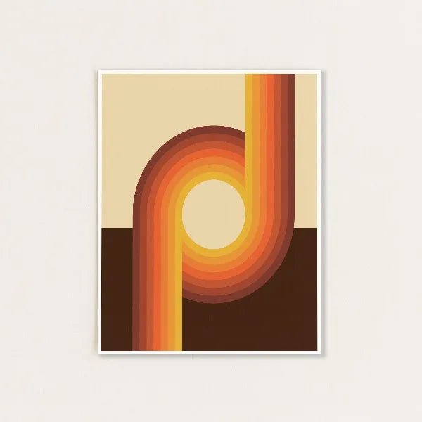 Retro 70s Geometry Canvas