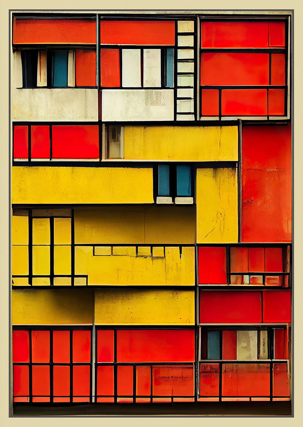 Fallingwater Bauhaus Architecture Poster