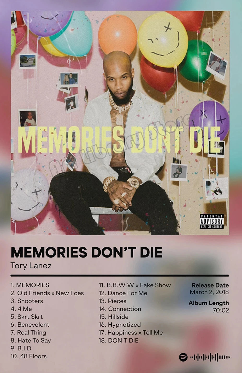Tory Lanez Tracklist Poster