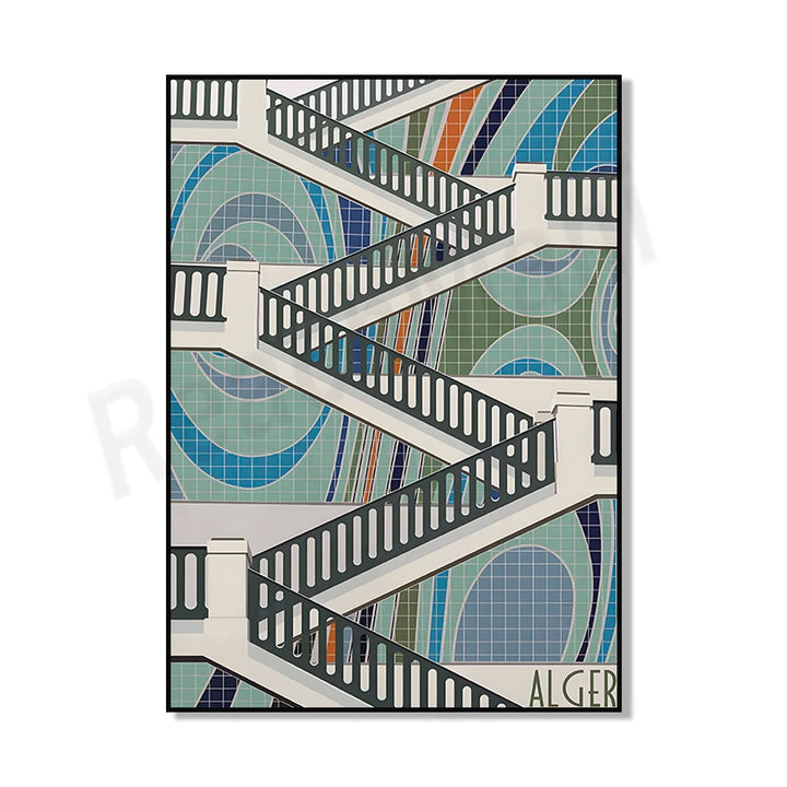Minimalist Algiers Algeria Print