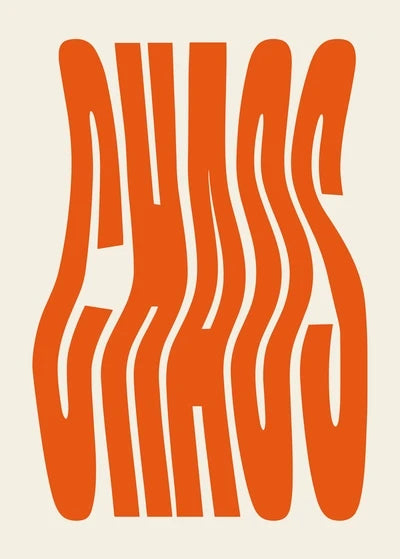 Chaos Typography Canvas Art