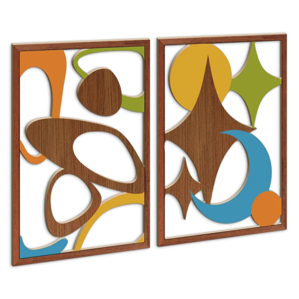 Irregular Geometric Wood Wall Art