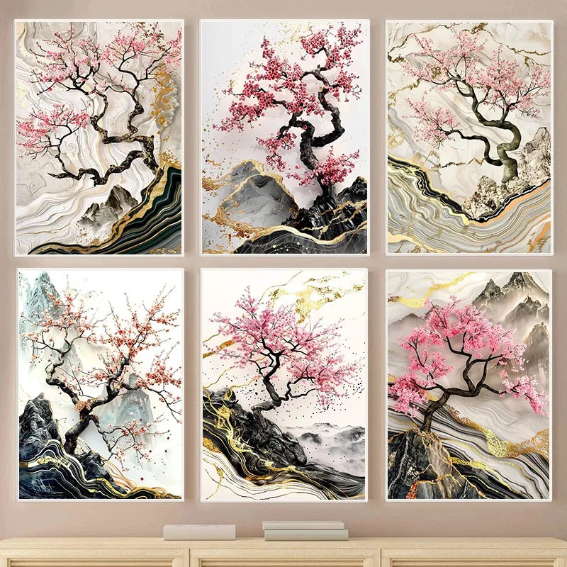 Golden Sakura Kintsugi Print