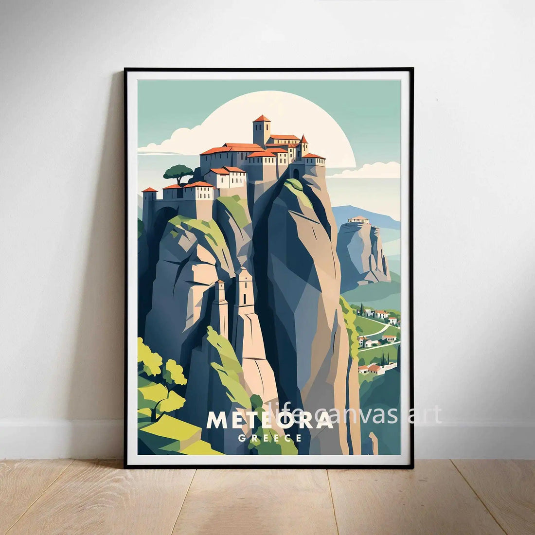 Retro Europe Travel Cities Poster