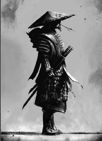 Samurai Black-White Wall Art