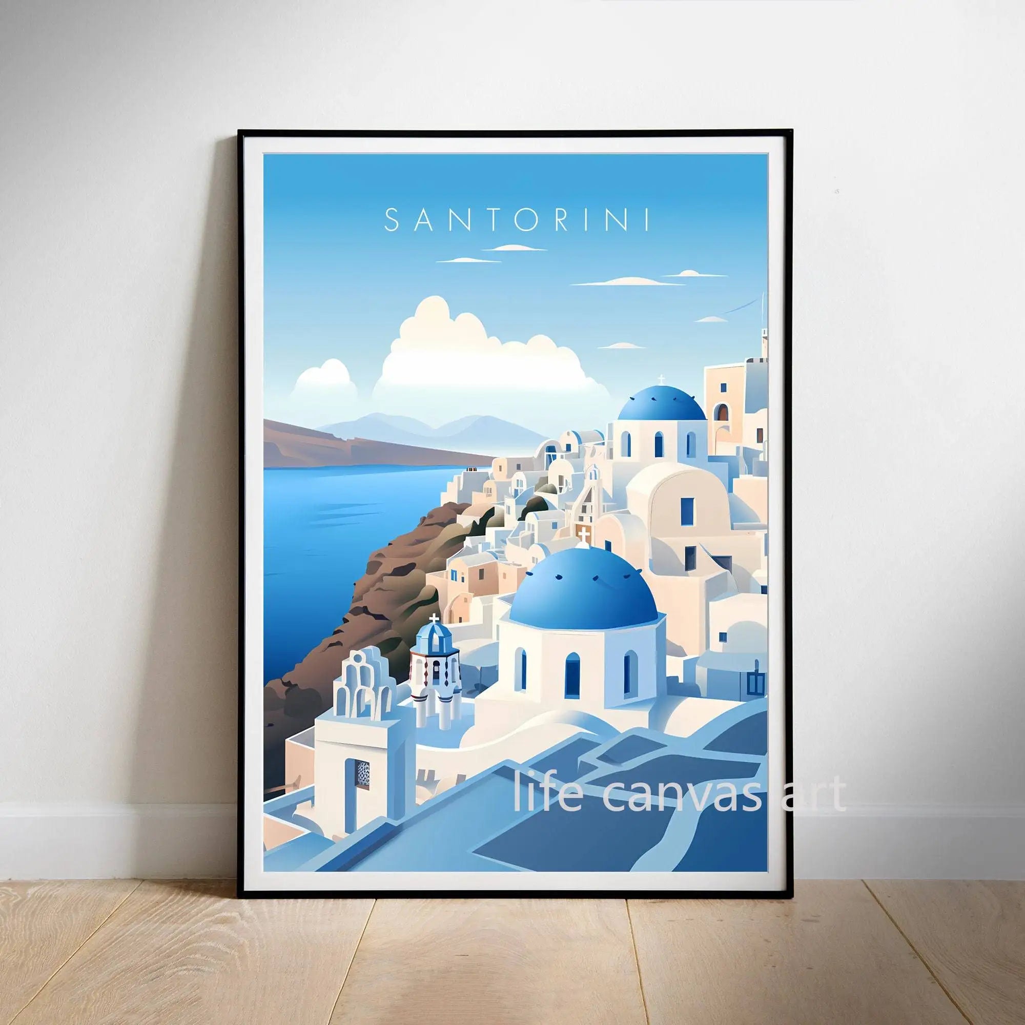 Retro Europe Travel Cities Poster