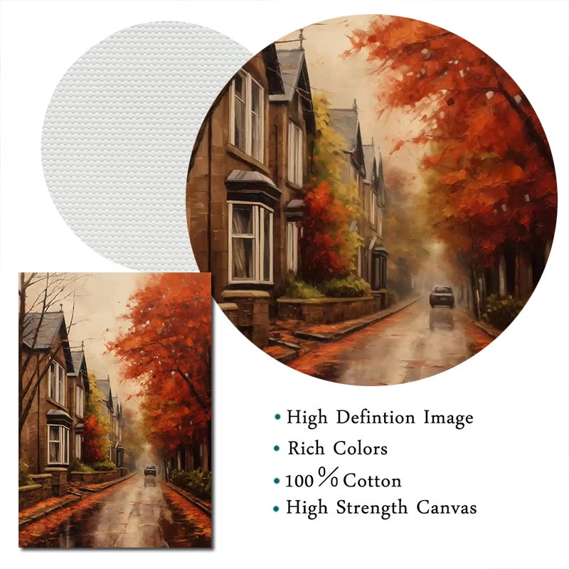 Autumn Countryside Deer Canvas