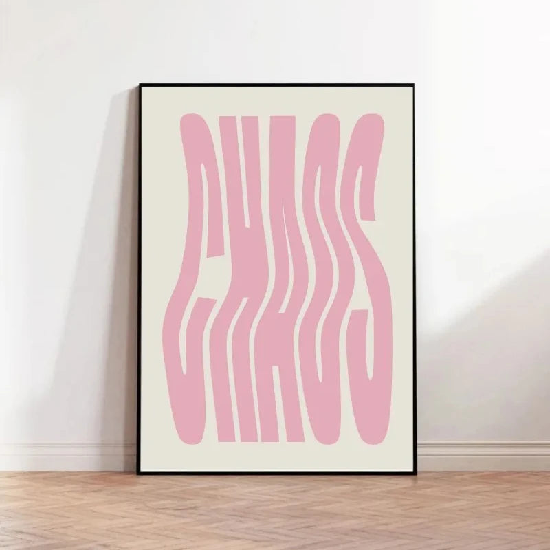 Chaos Typography Canvas Art