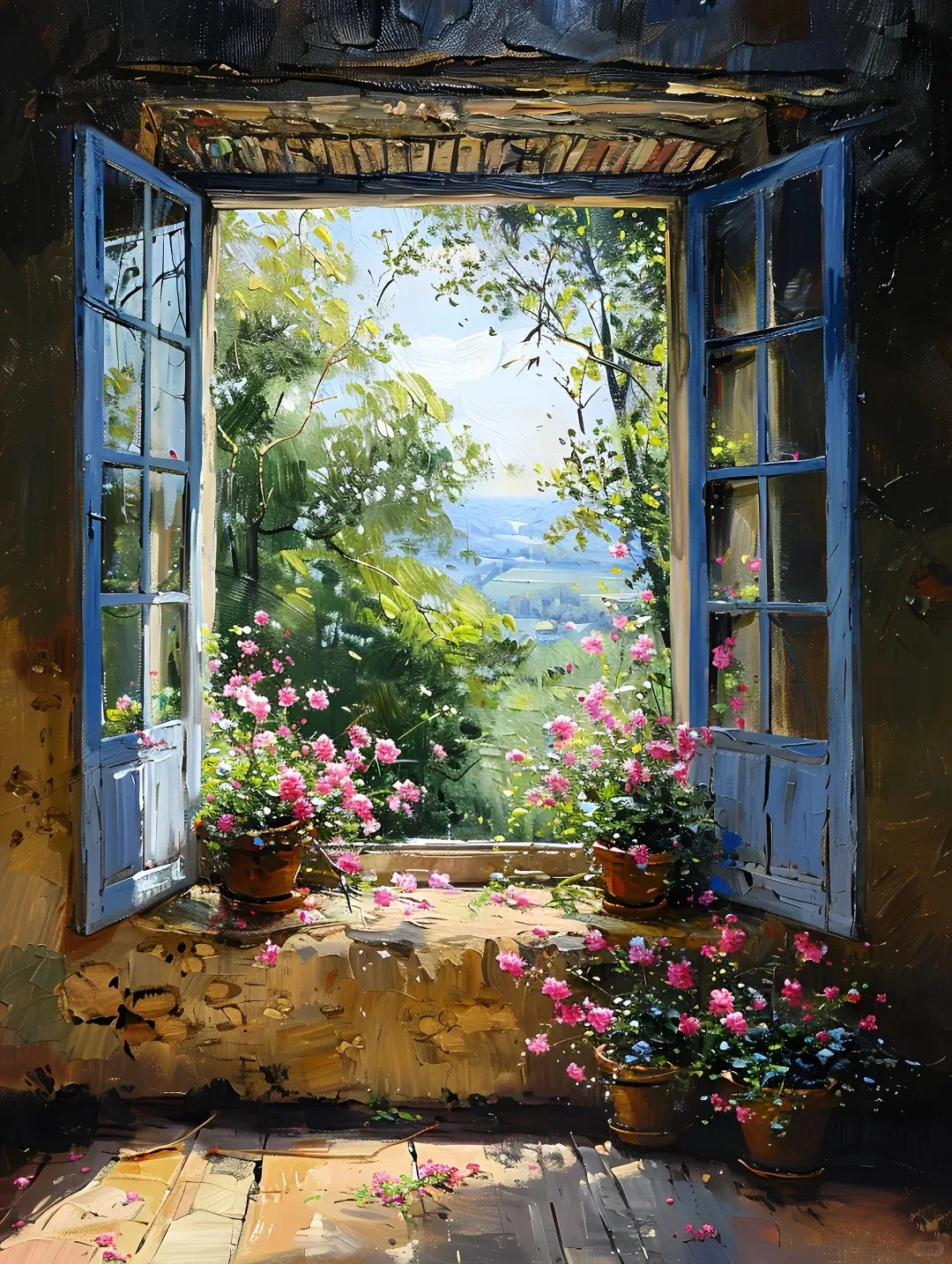 Colorful Graffiti Window Canvas