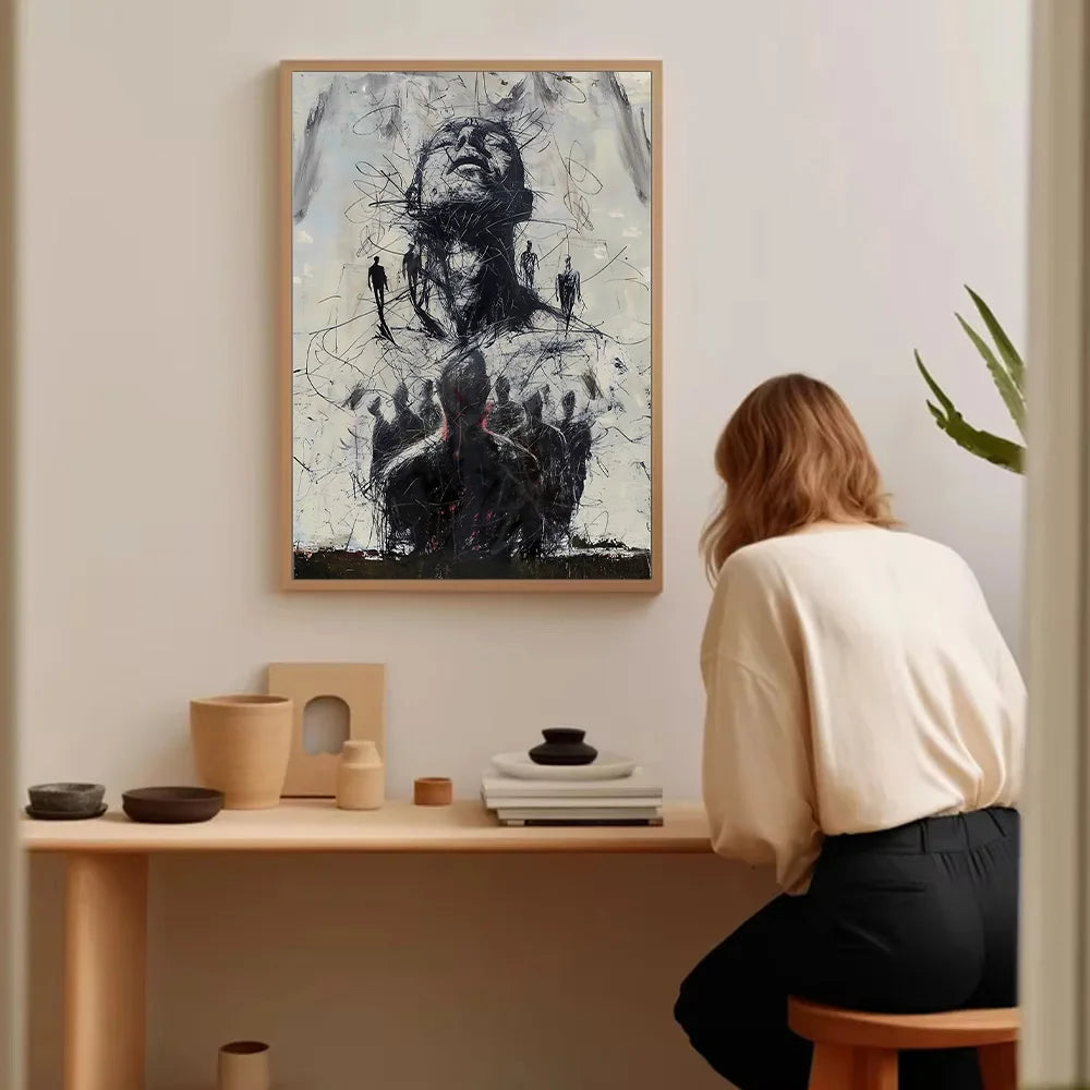 Minimalist Portrait Figure Canvas