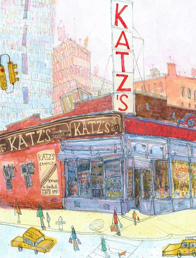 Watercolor City Street Print