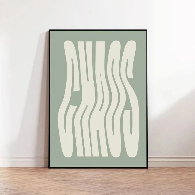 Chaos Typography Canvas Art