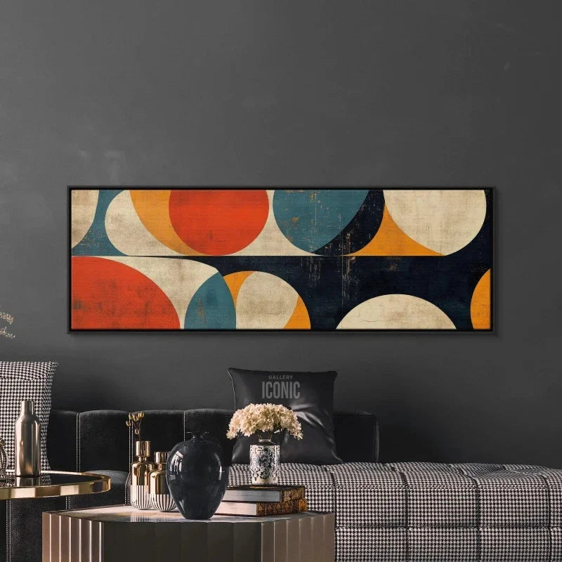 Mid-Century Panoramic Bauhaus Canvas