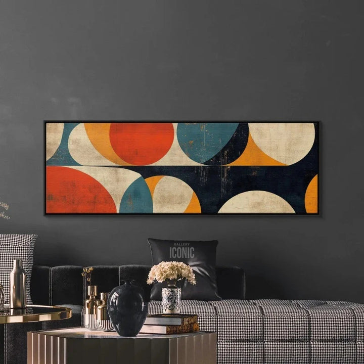 Mid-Century Panoramic Bauhaus Canvas