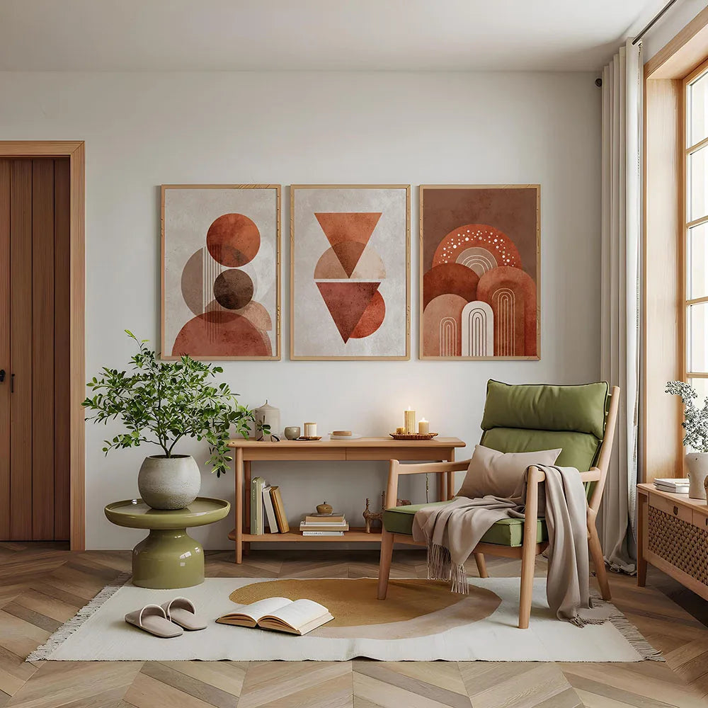 Terracotta Boho Geometric Set