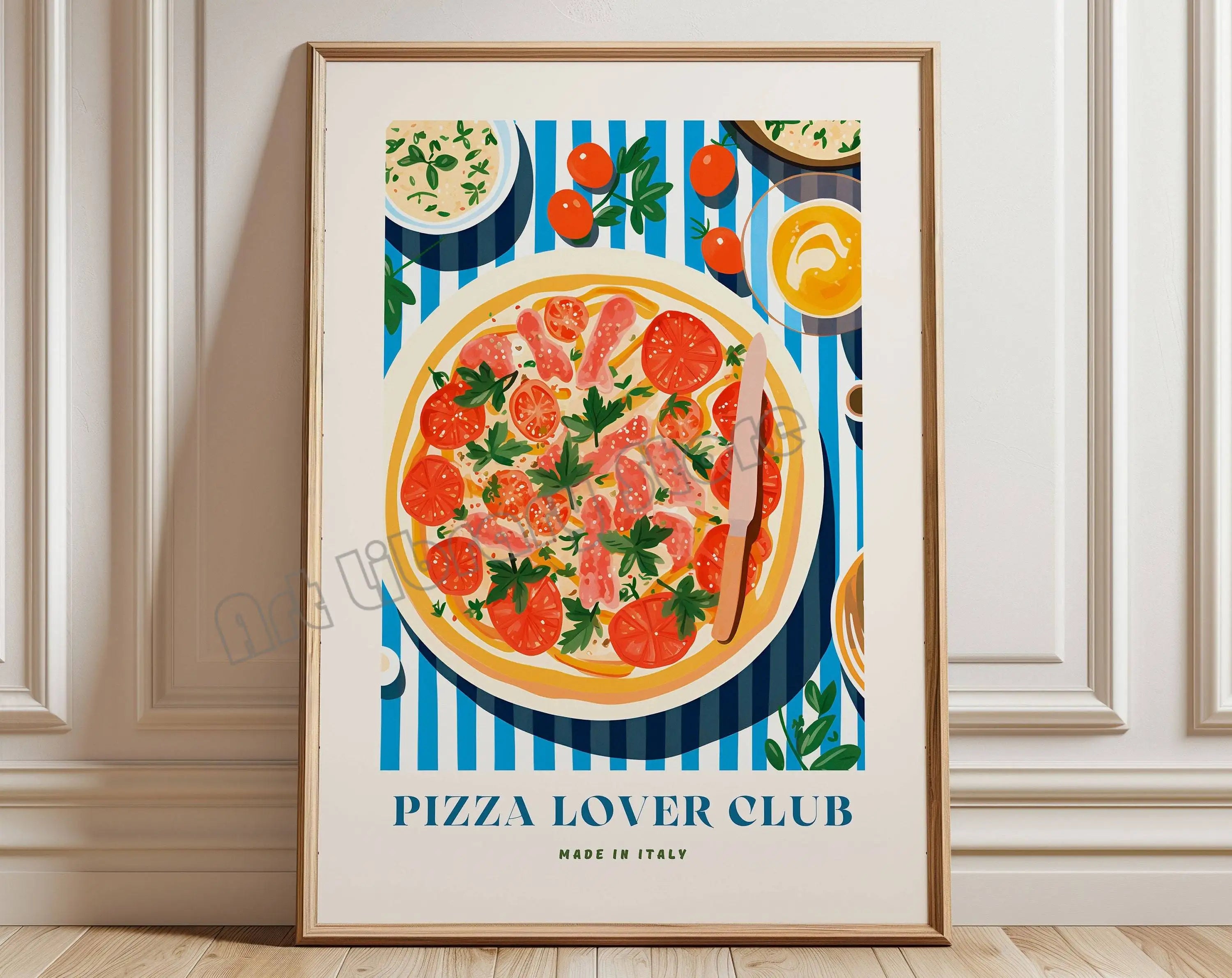Retro Italian Food Illustration