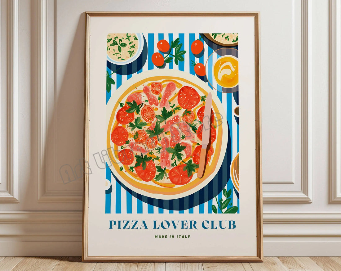 Retro Italian Food Illustration