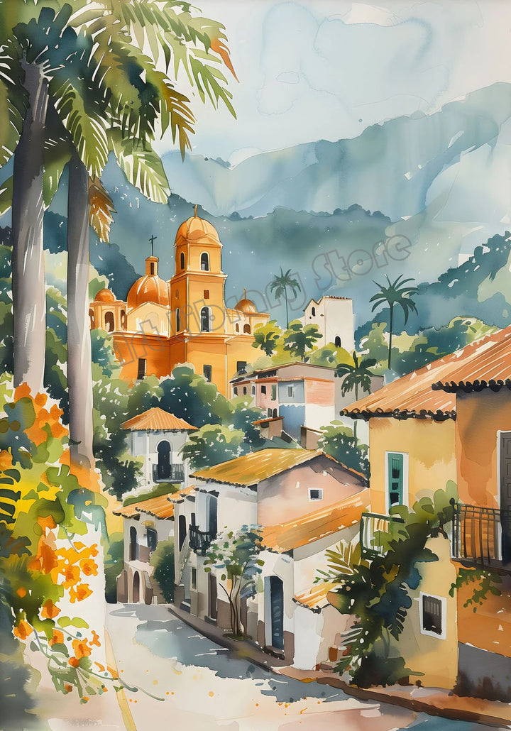 Retro Europe Travel Poster