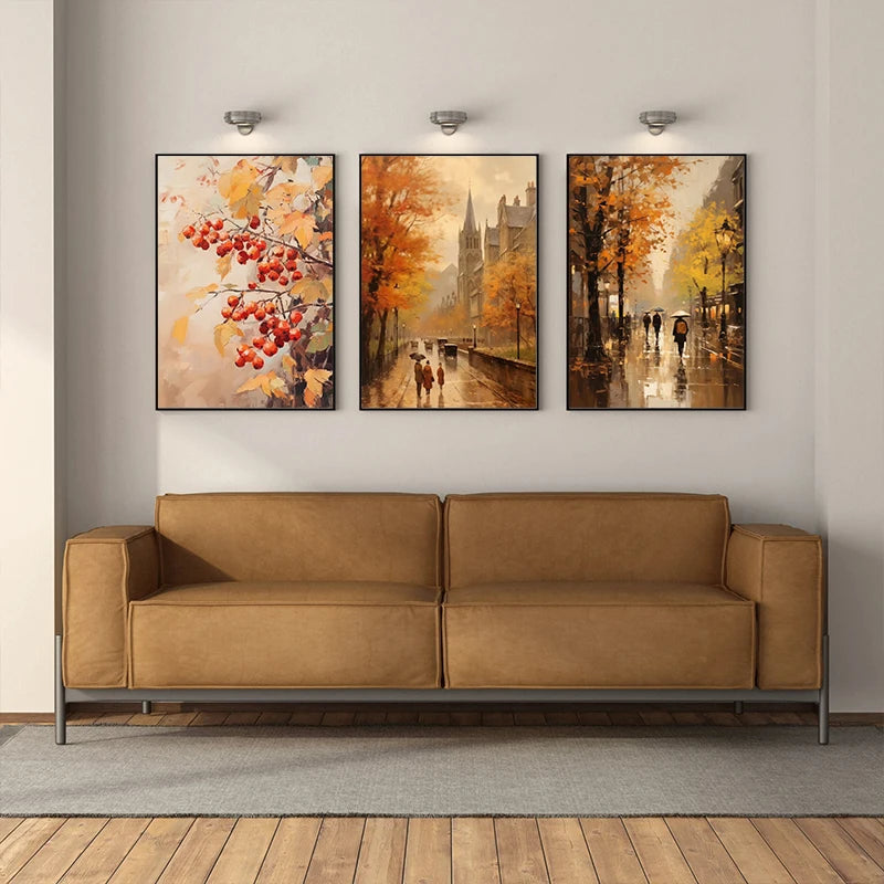 Autumn Countryside Deer Canvas