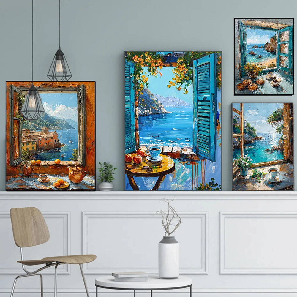 Colorful Graffiti Window Canvas