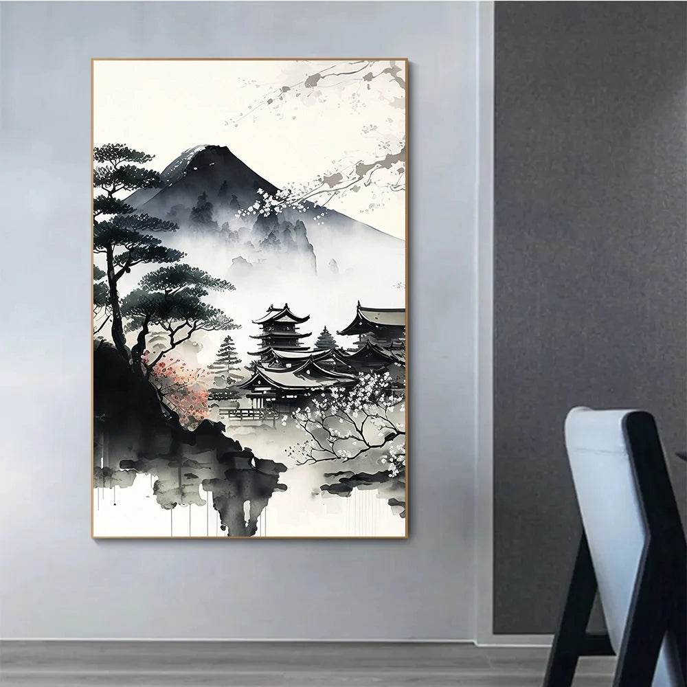 Zen Bonsai Pagoda Poster