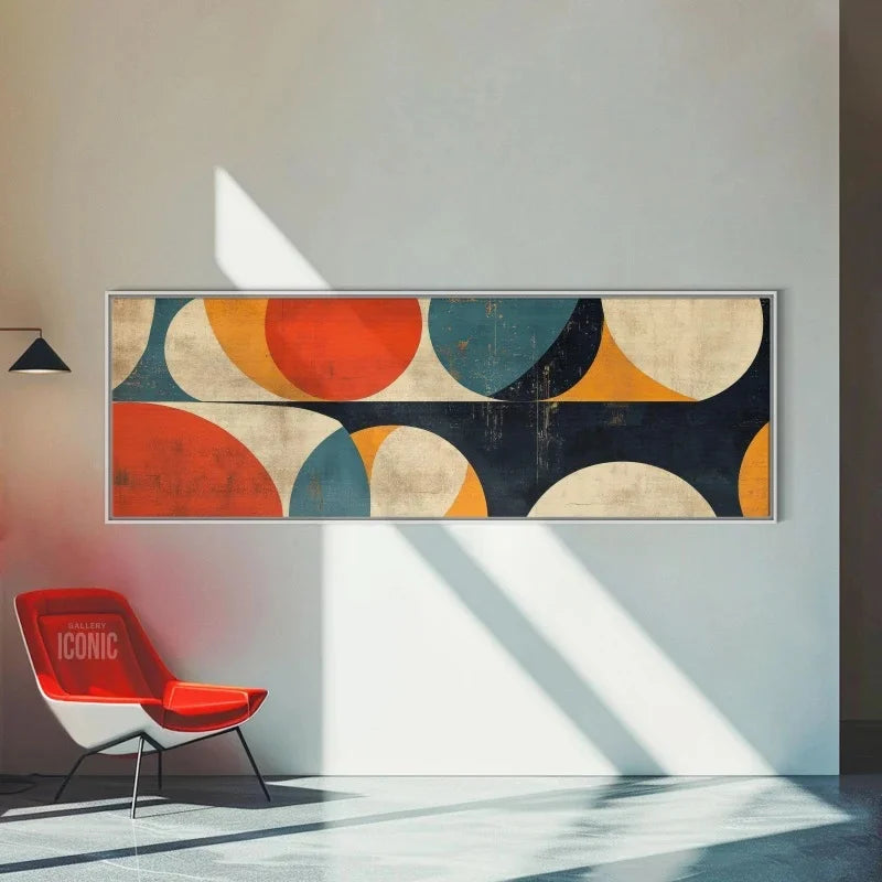 Mid-Century Panoramic Bauhaus Canvas
