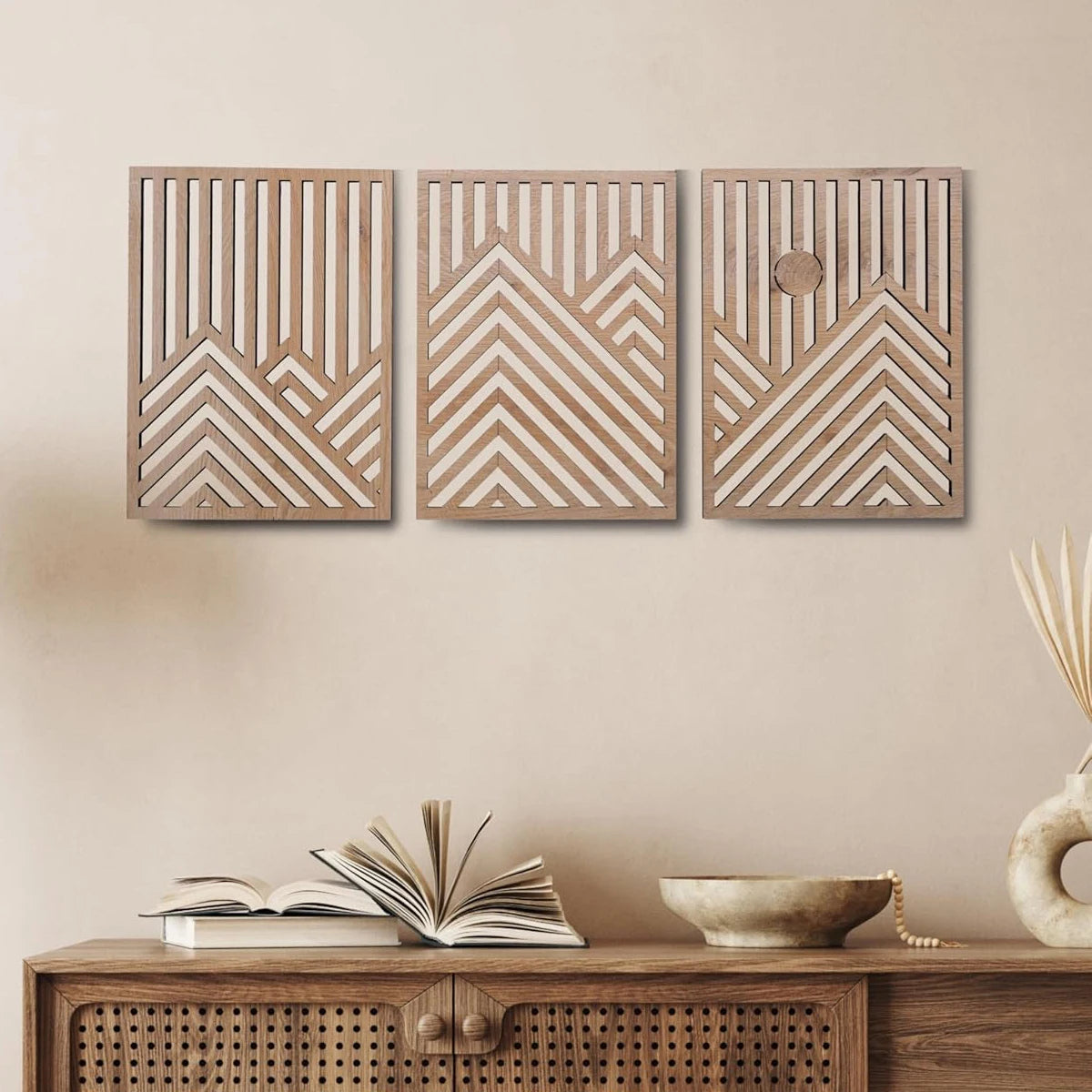 Modern Wooden Wall Art Set