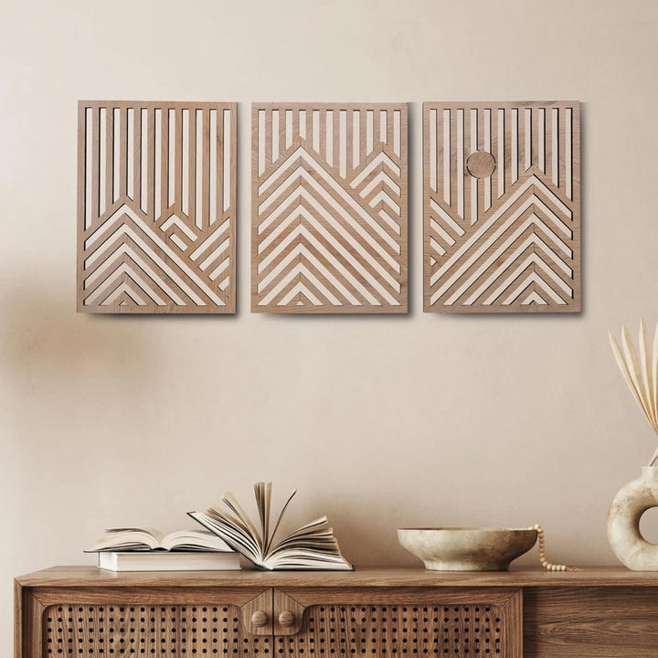 Modern Wooden Wall Art Set