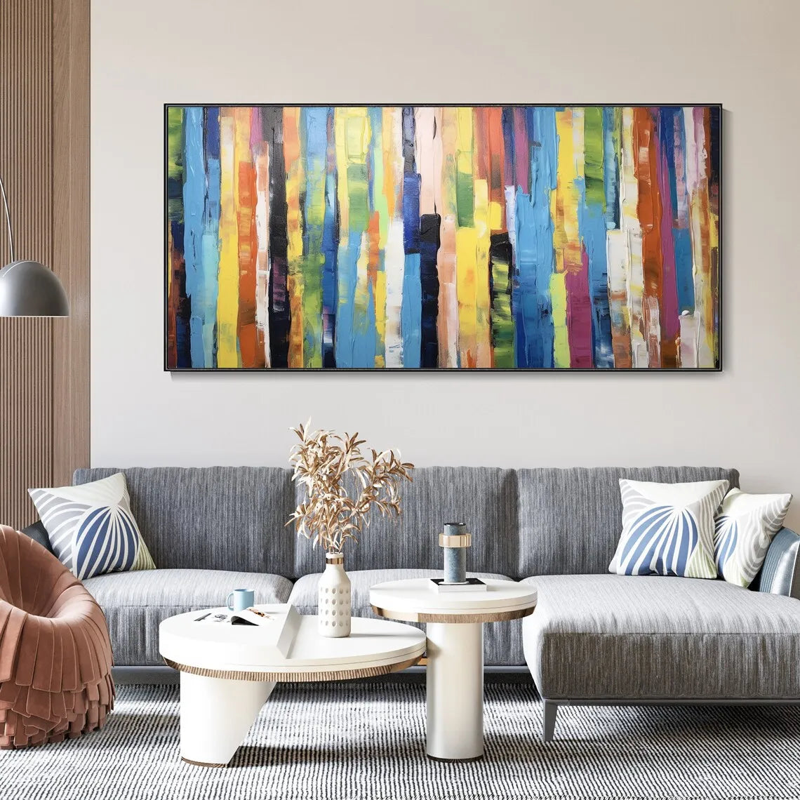 Blue Coastline Oil Canvas