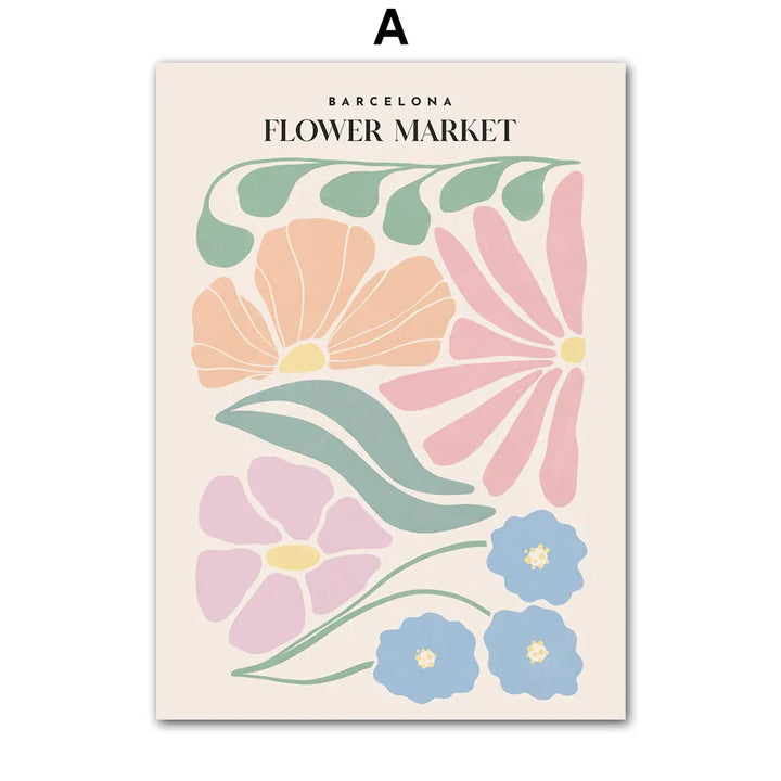 Colorful Botanical Market Canvas