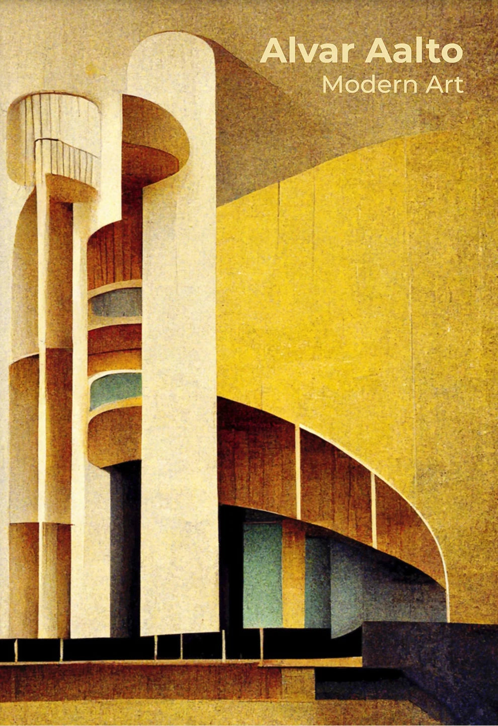 Fallingwater Bauhaus Architecture Poster