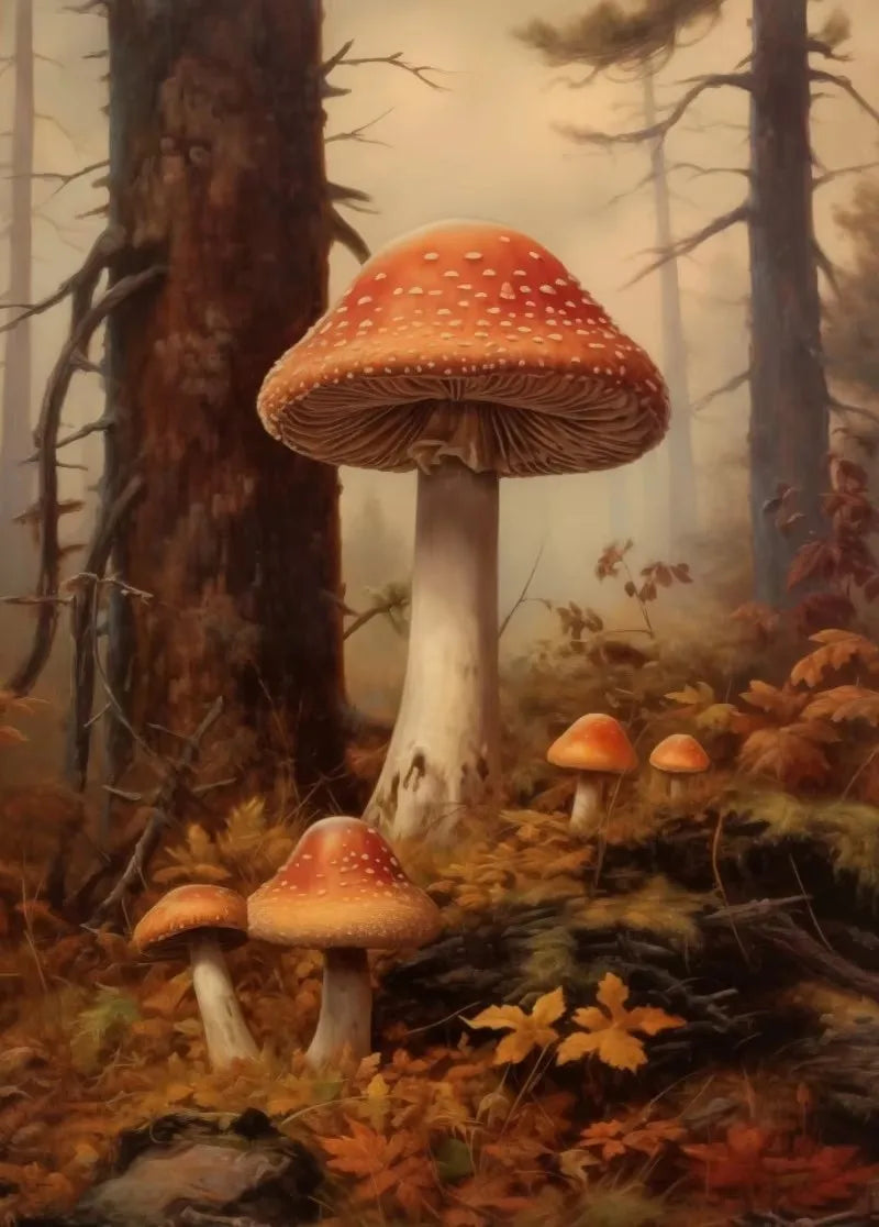 Autumn Countryside Deer Canvas