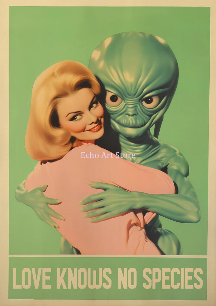 Vintage Alien Astronaut Art