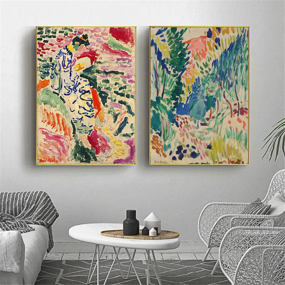 Retro Abstract Landscape Canvas