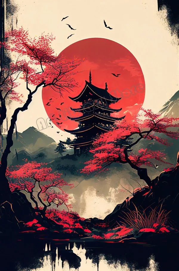 Zen Bonsai Pagoda Poster