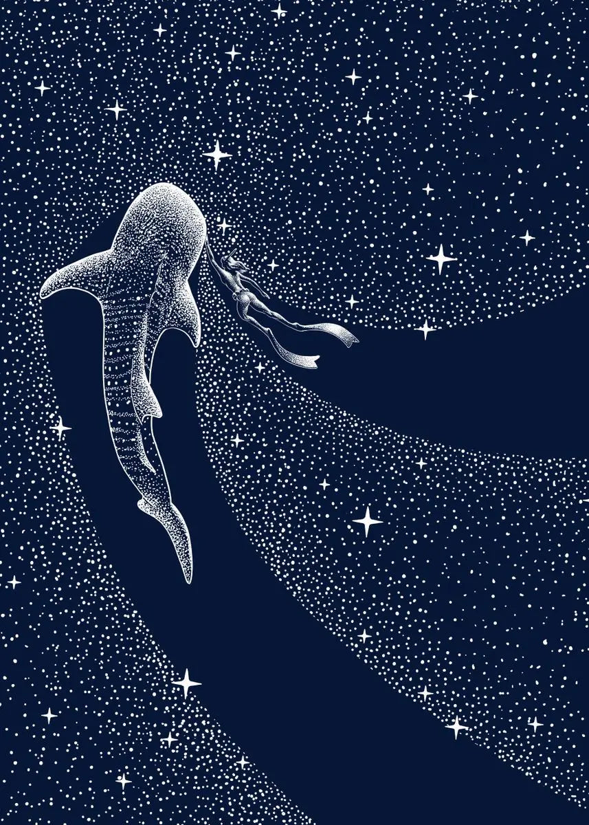 Cosmic Ocean Animal Canvas