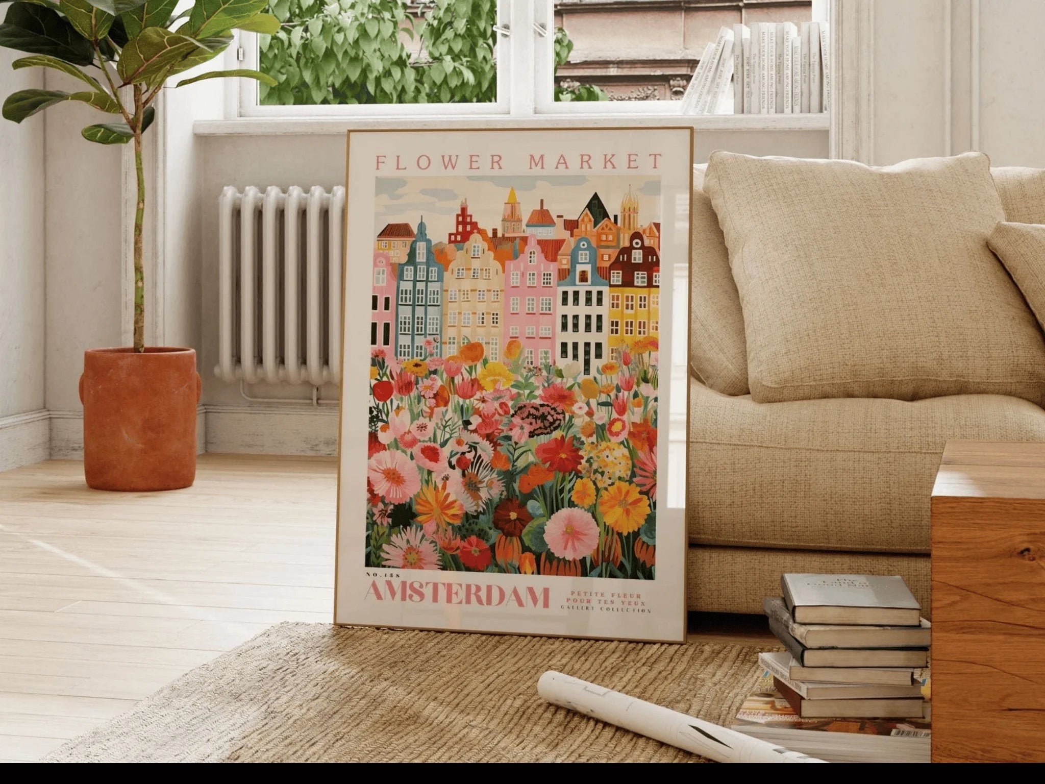 Amsterdam Flower Market Poster