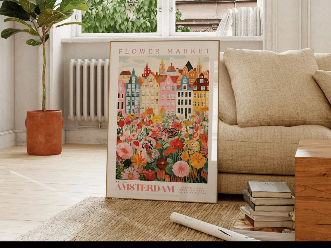 Amsterdam Flower Market Poster