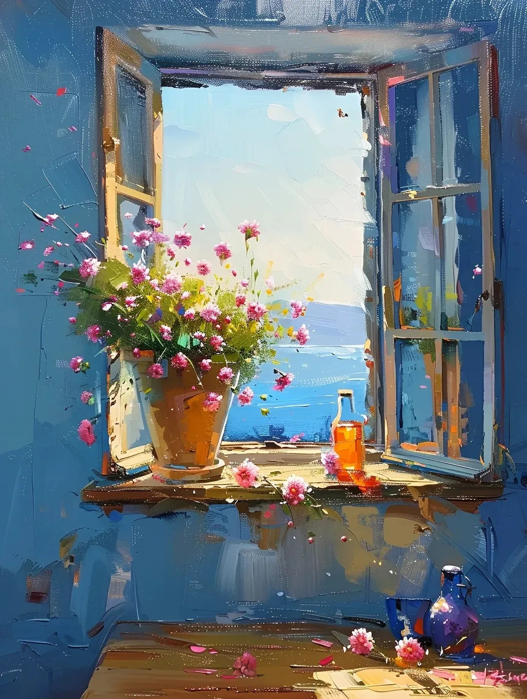 Colorful Graffiti Window Canvas