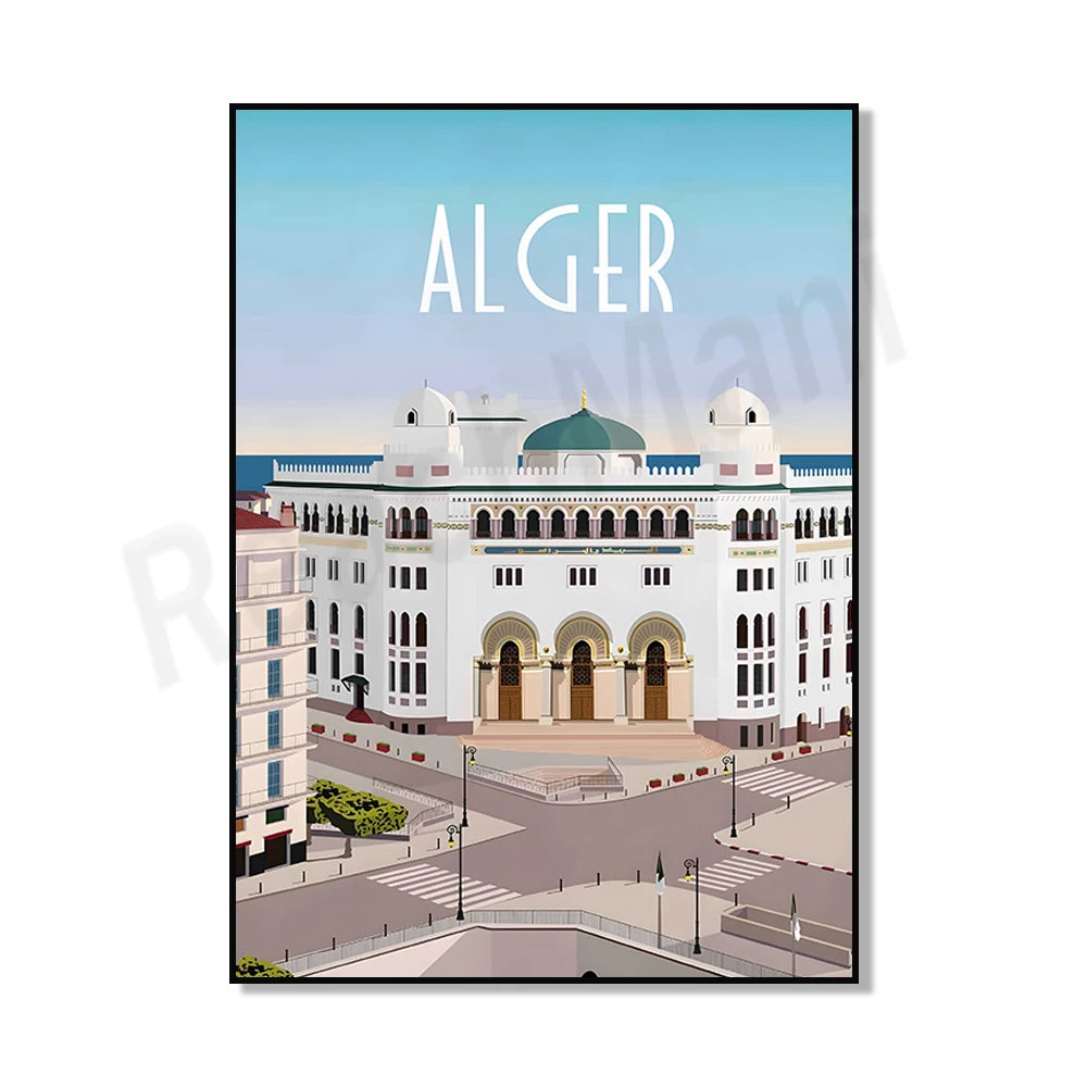 Minimalist Algiers Algeria Print