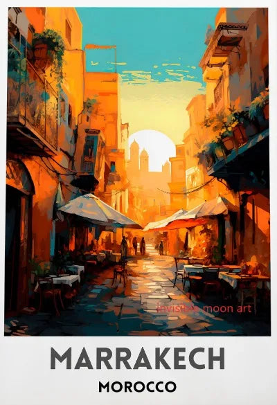Moroccan Travel Art Poster