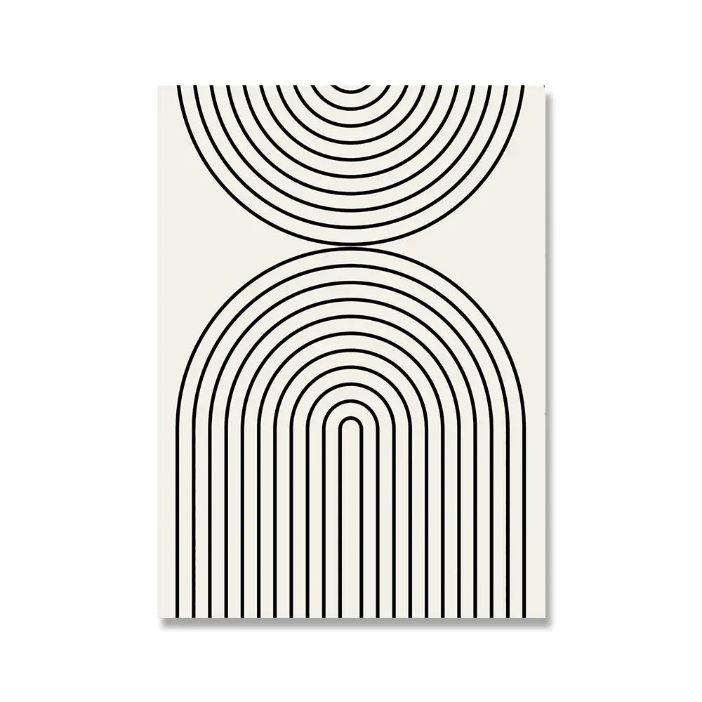 Minimalist Black Ink Lines Poster