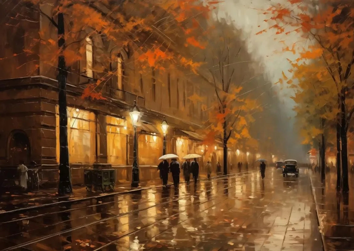 Autumn Countryside Deer Canvas