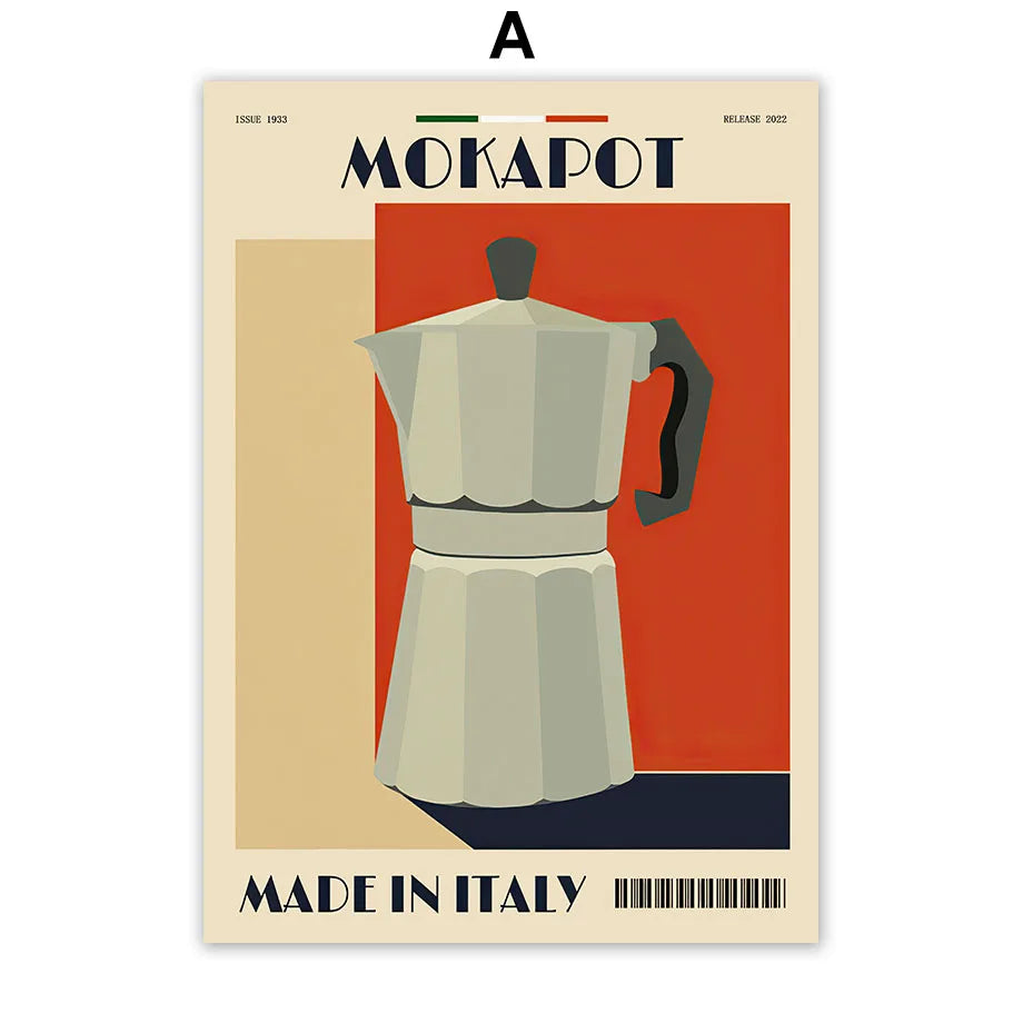 Italian Espresso Coffee Pot Print