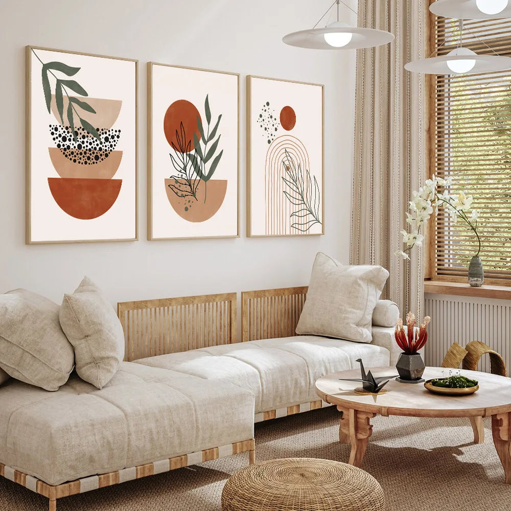 Terracotta Mid-Century Wall Set