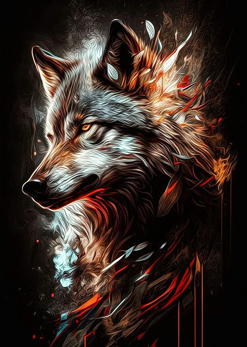 Wolf Modern Art Canvas