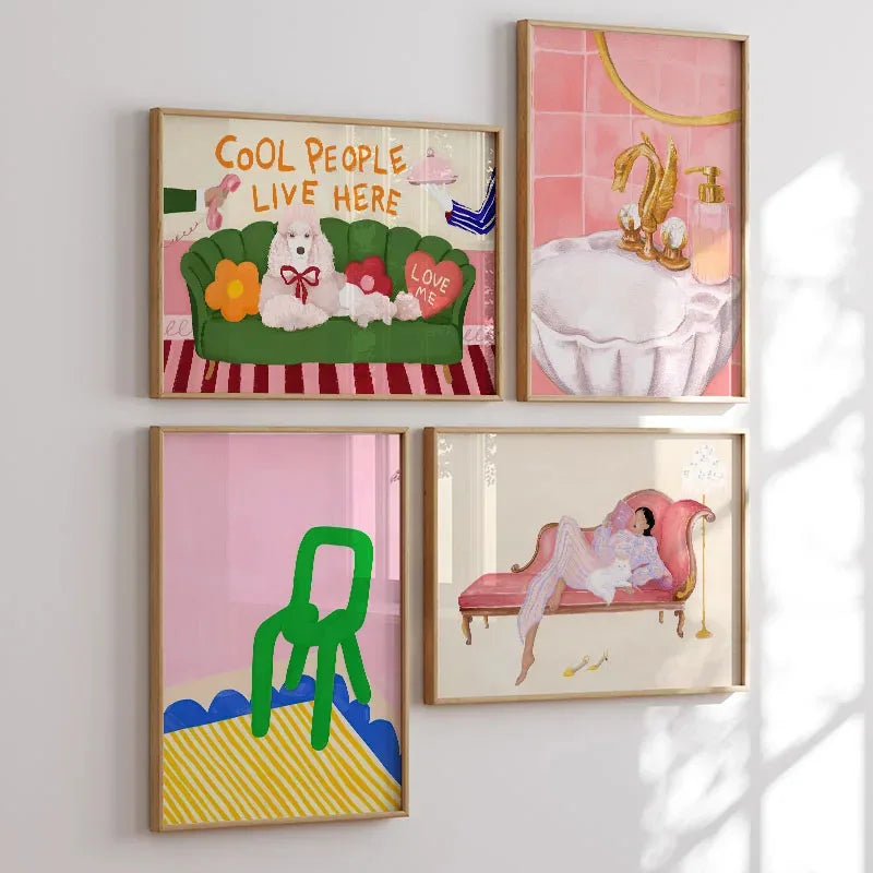 Colorful Crocodile Fish Abstract Canvas