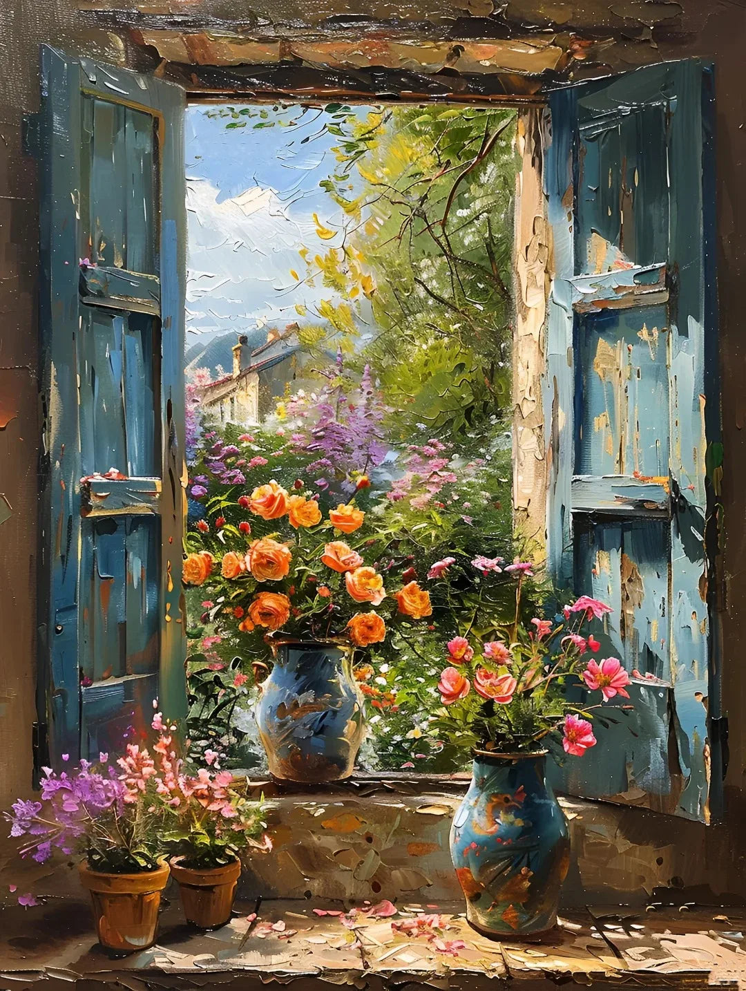 Colorful Graffiti Window Canvas